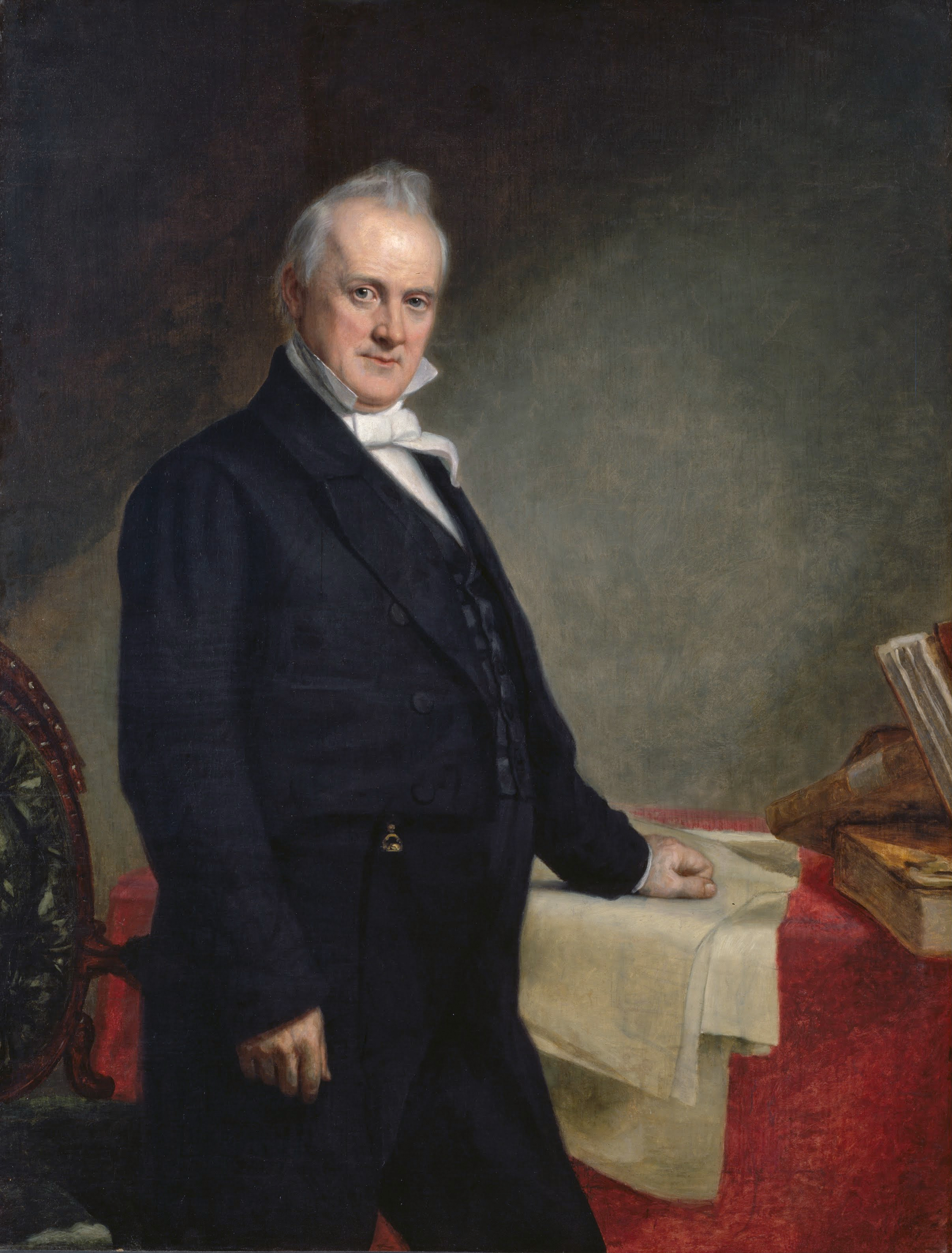 James Buchanan (1791 - 1868) 
*oil on canvas 
*155.9 x 119.7cm 
*1859