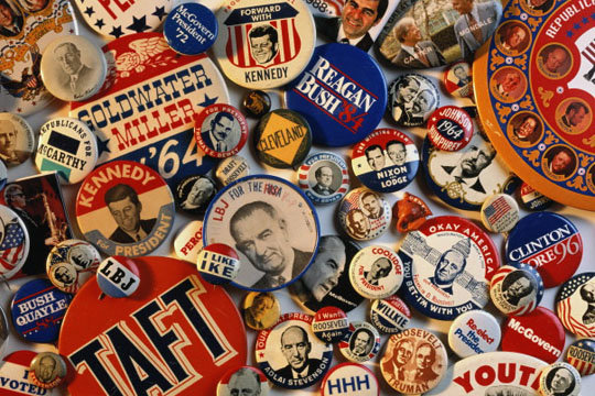 Presidential election buttons
